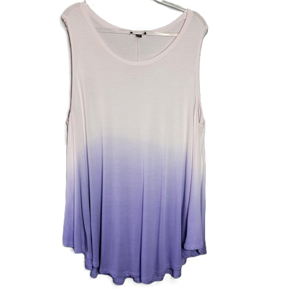 Lane Bryant Purple Ombre Swing Tunic Tank Top Womens Plus Size 26/28 Sleeveless